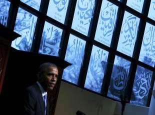 بازدید اوباما از یک مسجد/عکس