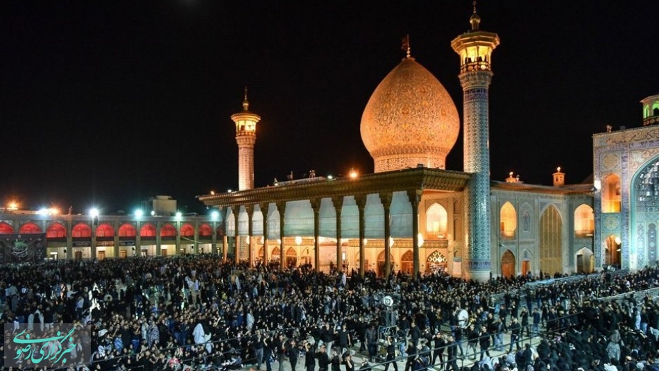 حرم شاهچراغ(ع) میزبان عزاداران حسینی در تاسوعا / تجمع هیئات مذهبی شیراز در حرم مطهر
