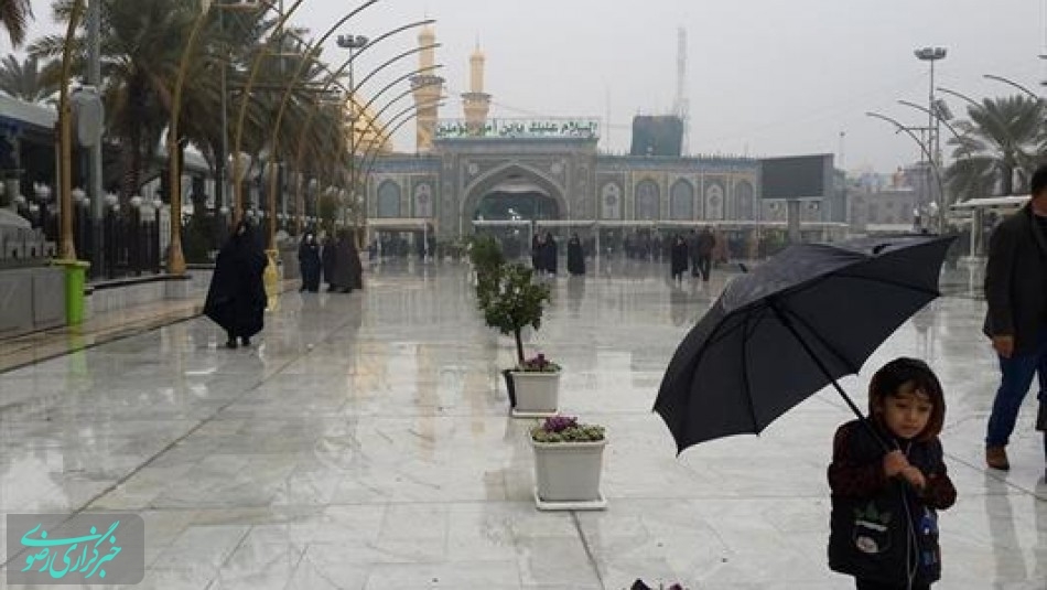 آخرین اخبار از بارش باران شدید در کربلا و نجف/ تأثیر طوفان در پروازهای تهران به نجف