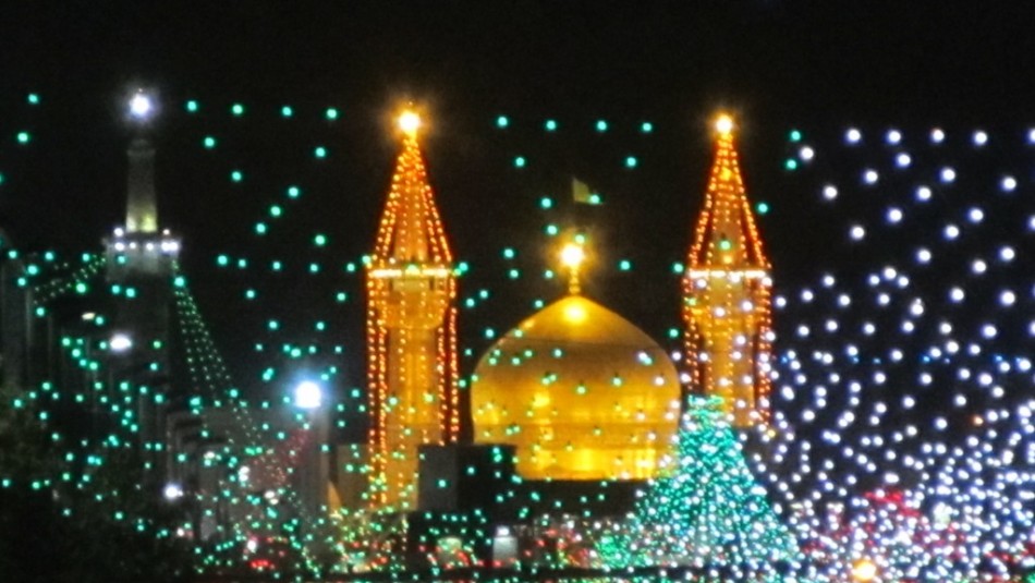 حرم منور رضوی نورباران بزرگترین عید شیعیان