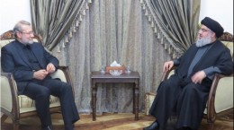 دیدار لاریجانی با دبیر کل حزب الله لبنان