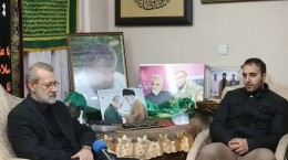 رئیس مجلس با فرزندان شهید «سلیمانی» و «ابومهدی المهندس» گفتگو کرد